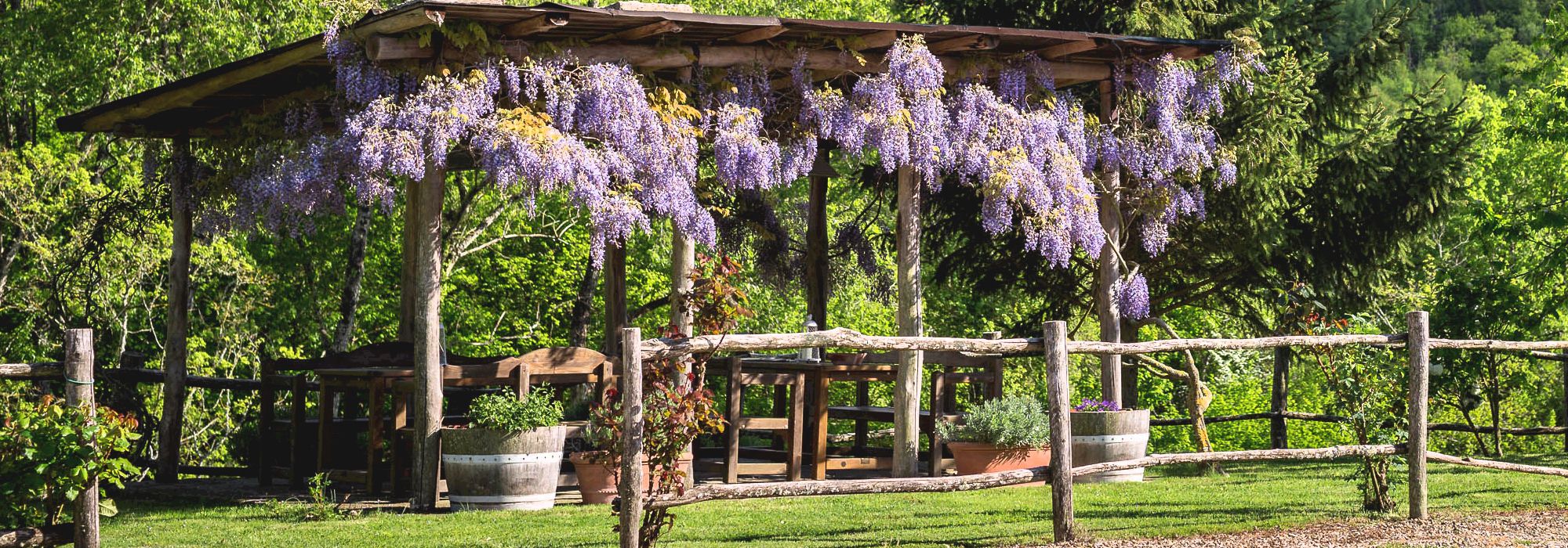 Tuscany vacation apartment gazebo